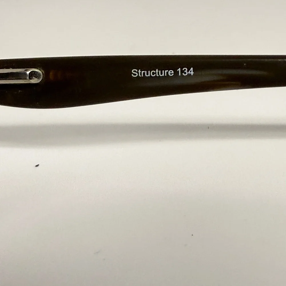 Structure 134 Tortoise Eyeglasses Frames 52-16-140 Brown Rectangular Eyewear‎